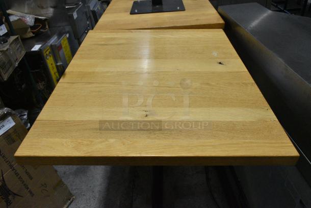 4 Butcher Block Wooden Bar Height Table on Metal Table Base. 4 Times Your Bid! - Image 4 of 4
