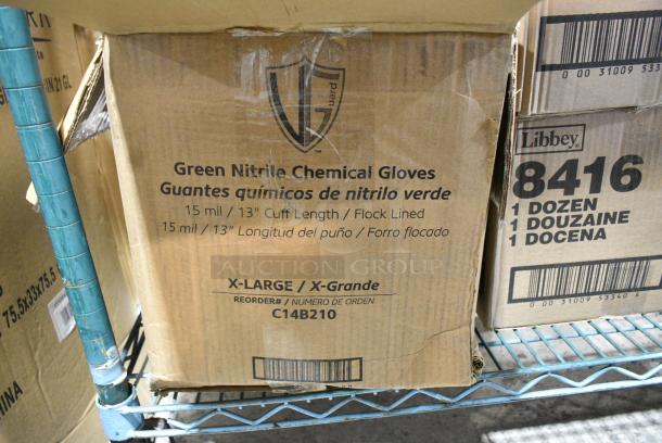 BRAND NEW SCRATCH AND DENT! Box of Green Nitrile X Large Gloves - Image 3 of 5