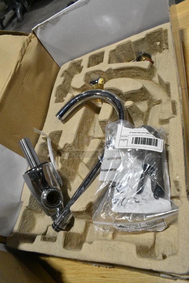 BRAND NEW SCRATCH AND DENT! Zurn Elkay Z825B1-XL AquaSpec Deck Mount Laboratory Faucet with 5 3/8" Gooseneck Spout (2.2 GPM), Ceramic Cartridge, and Lever Handle - Image 1 of 4