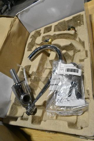 BRAND NEW SCRATCH AND DENT! Zurn Elkay Z825B1-XL AquaSpec Deck Mount Laboratory Faucet with 5 3/8" Gooseneck Spout (2.2 GPM), Ceramic Cartridge, and Lever Handle