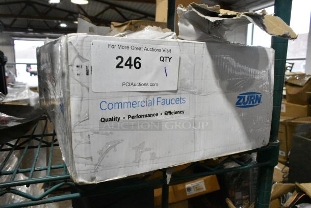 BRAND NEW SCRATCH AND DENT! Zurn Elkay Z825B1-XL AquaSpec Deck Mount Laboratory Faucet with 5 3/8" Gooseneck Spout (2.2 GPM), Ceramic Cartridge, and Lever Handle - Image 2 of 4