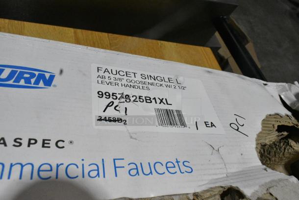 BRAND NEW SCRATCH AND DENT! Zurn Elkay Z825B1-XL AquaSpec Deck Mount Laboratory Faucet with 5 3/8" Gooseneck Spout (2.2 GPM), Ceramic Cartridge, and Lever Handle - Image 4 of 4