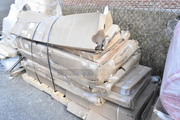 7 BRAND NEW SCRATCH AND DENT! Items Including 600PS1560 Regency 15" Wide Stainless Steel Wall Mounted Pot Rack with Shelf and 18 Galvanized Hooks, 600TSB3060S Regency 30" x 60" 16-Gauge Stainless Steel Commercial Work Table with 4" Backsplash and Undershelf, 600T2472G Regency 24" x 72" 18-Gauge 304 Stainless Steel Commercial Work Table with Galvanized Legs and Undershelf, 522ETSG3060 Steelton 30" x 60" 18 Gauge 430 Stainless Steel Work Table with Undershelf and 2" Rear Upturn, 600TSB3072S Regency 30" x 72" 16-Gauge Stainless Steel Commercial Work Table with 4" Backsplash and Undershelf. 7 Times Your Bid! - Image 2 of 7