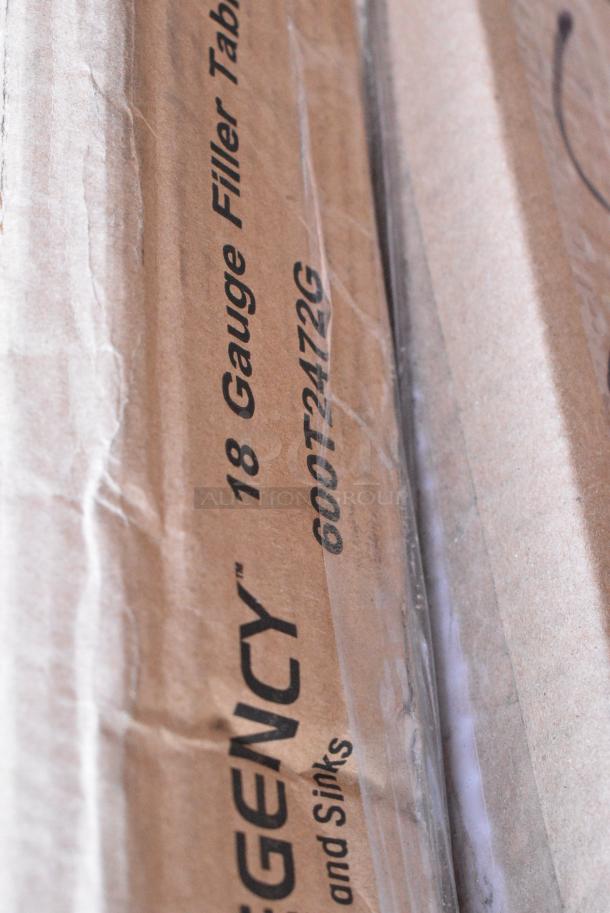 7 BRAND NEW SCRATCH AND DENT! Items Including 600PS1560 Regency 15" Wide Stainless Steel Wall Mounted Pot Rack with Shelf and 18 Galvanized Hooks, 600TSB3060S Regency 30" x 60" 16-Gauge Stainless Steel Commercial Work Table with 4" Backsplash and Undershelf, 600T2472G Regency 24" x 72" 18-Gauge 304 Stainless Steel Commercial Work Table with Galvanized Legs and Undershelf, 522ETSG3060 Steelton 30" x 60" 18 Gauge 430 Stainless Steel Work Table with Undershelf and 2" Rear Upturn, 600TSB3072S Regency 30" x 72" 16-Gauge Stainless Steel Commercial Work Table with 4" Backsplash and Undershelf. 7 Times Your Bid! - Image 5 of 7