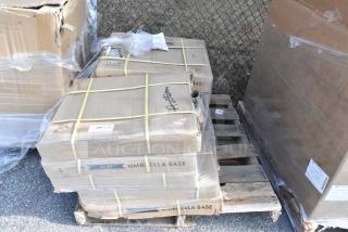 10 BRAND NEW SCRATCH AND DENT! 427BASEGRNGY Lancaster Table & Seating 110 lb. Gray Square Granite Umbrella Base. 10 Times Your Bid!