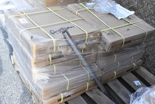 10 BRAND NEW SCRATCH AND DENT! 427BASEGRNGY Lancaster Table & Seating 110 lb. Gray Square Granite Umbrella Base. 10 Times Your Bid! - Image 2 of 4