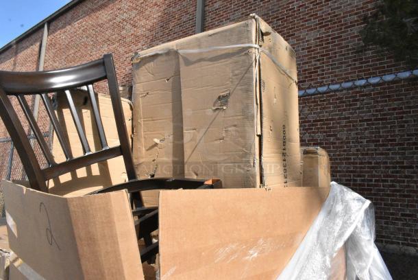 20 BRAND NEW SCRATCH AND DENT! Items Including 600B12136213 Regency 36" x 21" One Bowl Underbar Sink with (2) 13" Drainboards, 176CPDPM1BK DISPENSER CUP MODULAR SINGLE CAB BLACK ABS, BLK TRIM, 8-44OZ CUPS, 3493636CB Lancaster Table & Seating 36" x 36" Laminated Square Table Top Reversible Cherry / Black. 20 Times Your Bid! - Image 4 of 10