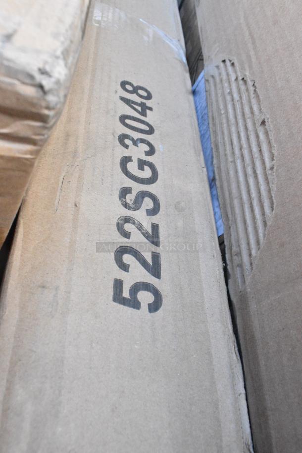 15 BRAND NEW SCRATCH AND DENT! Items Including 384YCZ60RDBF Lancaster Table & Seating 60" Round Heavy-Duty Granite White Plastic Bi-Folding Table, 600PRW36ELKD Regency 38 Pan End Load Wire Bun / Sheet Pan Rack - Unassembled, 522SG3048 Steelton 30" x 48" 18-Gauge Stainless Steel Equipment Stand with Undershelf and Galvanized Legs. 15 Times Your Bid! - Image 6 of 8