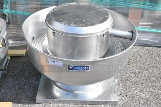 BRAND NEW SCRATCH AND DENT! Canarm ALX180-UD-EC Variable Speed Upblast Direct Drive Aluminum Exhauster. 120/280-240 Volts, 1 Phase.