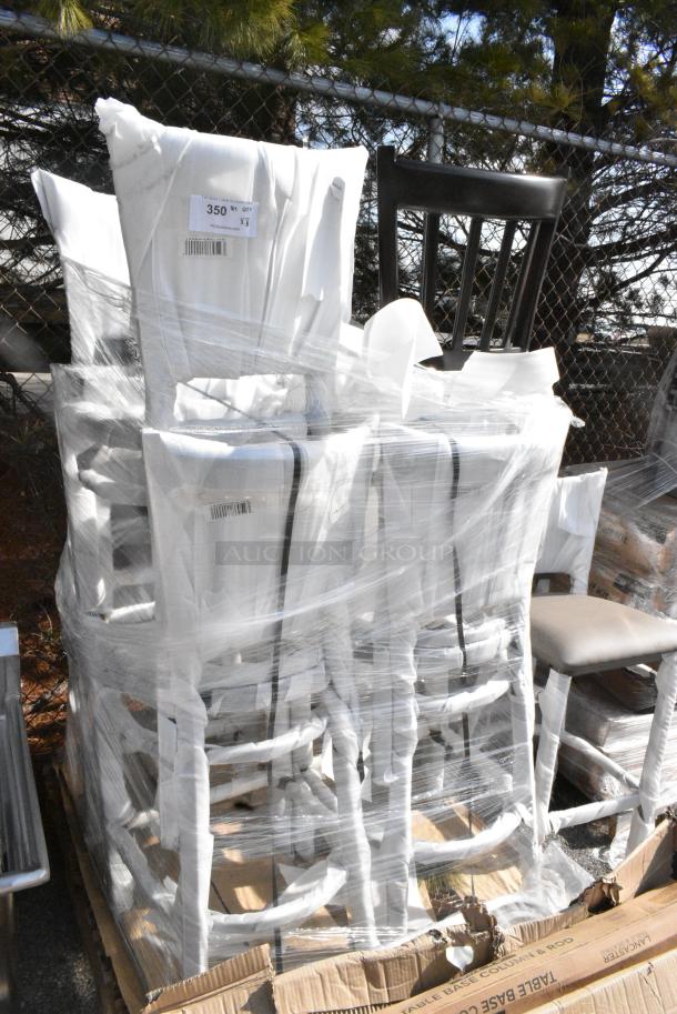 8 BRAND NEW SCRATCH AND DENT! 164BWGWSLTFR Metal Bar Height Chairs. 8 Times Your Bid! - Image 1 of 4