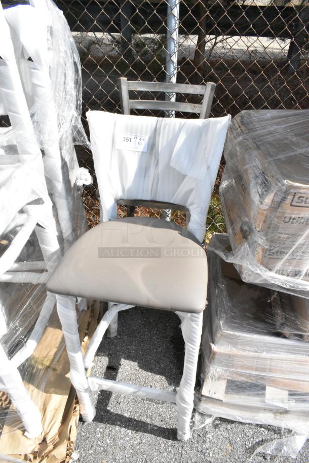 2 BRAND NEW SCRATCH AND DENT! 164BMTLADCFR Gray Metal Bar Height Chairs. 2 Times Your Bid! - Image 2 of 5
