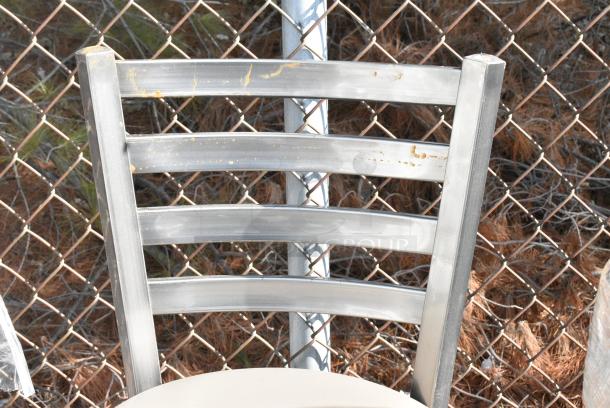 2 BRAND NEW SCRATCH AND DENT! 164BMTLADCFR Gray Metal Bar Height Chairs. 2 Times Your Bid! - Image 4 of 5