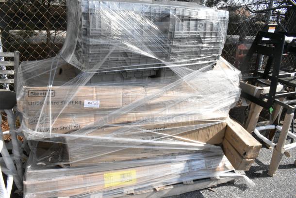 10 BRAND NEW SCRATCH AND DENT! Items Including 600DI3141620 Regency 14" x 16" x 10" 20 Gauge Stainless Steel Three Compartment Drop-In Sink, 164TCOLRD437 Lancaster Table & Seating 37 1/2" x 4" Bar Height Table Base Column and Rod, 465B1872KE5 Steelton 18" x 72" NSF Black Epoxy 5-Shelf Kit with 72" Posts. 10 Times Your Bid! - Image 1 of 9