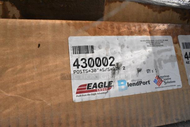 10 BRAND NEW SCRATCH AND DENT! Items Including 600DI3141620 Regency 14" x 16" x 10" 20 Gauge Stainless Steel Three Compartment Drop-In Sink, 164TCOLRD437 Lancaster Table & Seating 37 1/2" x 4" Bar Height Table Base Column and Rod, 465B1872KE5 Steelton 18" x 72" NSF Black Epoxy 5-Shelf Kit with 72" Posts. 10 Times Your Bid! - Image 6 of 9