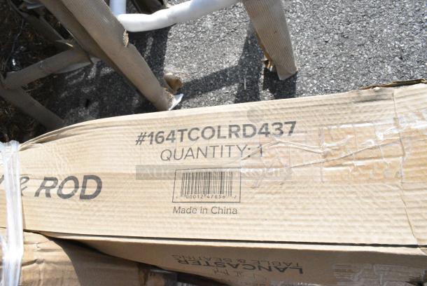 10 BRAND NEW SCRATCH AND DENT! Items Including 600DI3141620 Regency 14" x 16" x 10" 20 Gauge Stainless Steel Three Compartment Drop-In Sink, 164TCOLRD437 Lancaster Table & Seating 37 1/2" x 4" Bar Height Table Base Column and Rod, 465B1872KE5 Steelton 18" x 72" NSF Black Epoxy 5-Shelf Kit with 72" Posts. 10 Times Your Bid! - Image 8 of 9