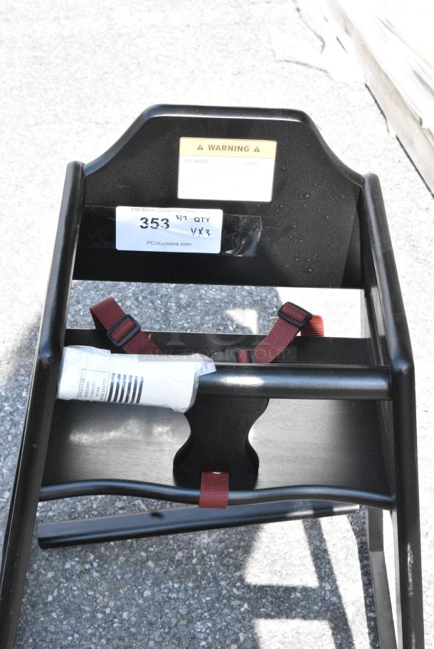 3 BRAND NEW SCRATCH AND DENT! Items Including Black High Chair, Metal Stool Frame and Wooden Bar Height Chair. 3 Times Your Bid! - Image 3 of 7