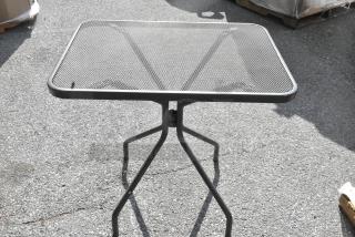 5 Black Metal Mesh Patio Tables. 5 Times Your Bid!