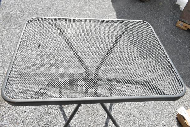 5 Black Metal Mesh Patio Tables. 5 Times Your Bid! - Image 5 of 5