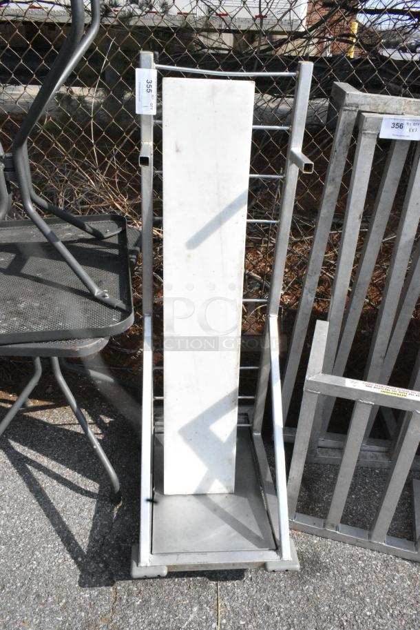 Metal Portable Fry Basket Rack on Commercial Casters. - Image 2 of 6