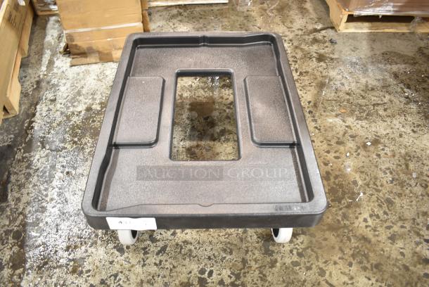 BRAND NEW SCRATCH AND DENT! Cambro Black Poly Dolly on Commercial Casters - Image 1 of 4