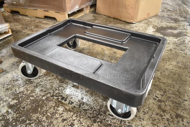 BRAND NEW SCRATCH AND DENT! Cambro Black Poly Dolly on Commercial Casters - Image 2 of 4