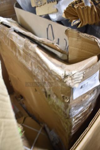 BRAND NEW SCRATCH AND DENT! Regency 600TSB3030S 30" x 30" 16-Gauge Stainless Steel Commercial Work Table with 4" Backsplash and Undershelf