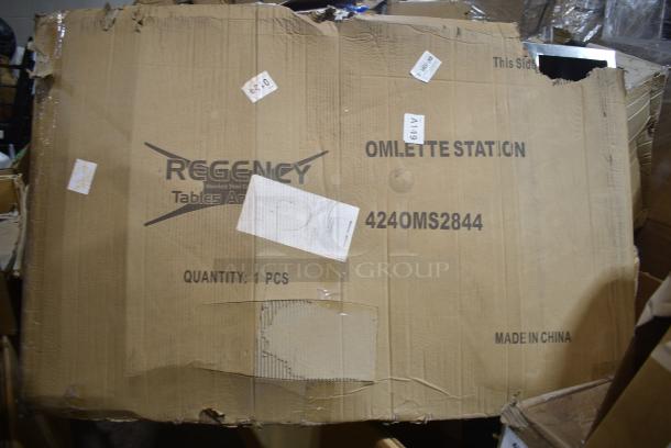 BRAND NEW SCRATCH AND DENT! Regency 424OMS2844 44" x 28" Stainless Steel Omelet / Pasta Station Base - Image 1 of 1