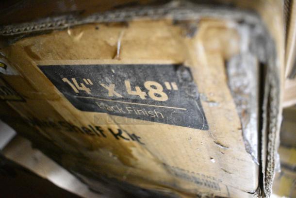 2 BRAND NEW SCRATCH AND DENT! Steelton 465B1448KE5 14" x 48" NSF Black Epoxy 5-Shelf Kit with 72" Posts. 2 Times Your Bid! - Image 2 of 3