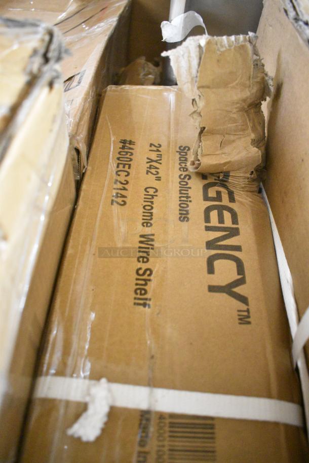 2 BRAND NEW SCRATCH AND DENT! Items Including 460EC2148 Regency 21" x 48" NSF Chrome Wire Shelf and 460EC2142 Regency 21" x 42" NSF Chrome Wire Shelf. 2 Times Your Bid! - Image 2 of 3