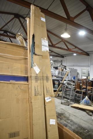 5 BRAND NEW SCRATCH AND DENT! Boxes of 4 Regency 460EGP74 Regency 74" NSF Green Epoxy Post. 5 Times Your Bid!