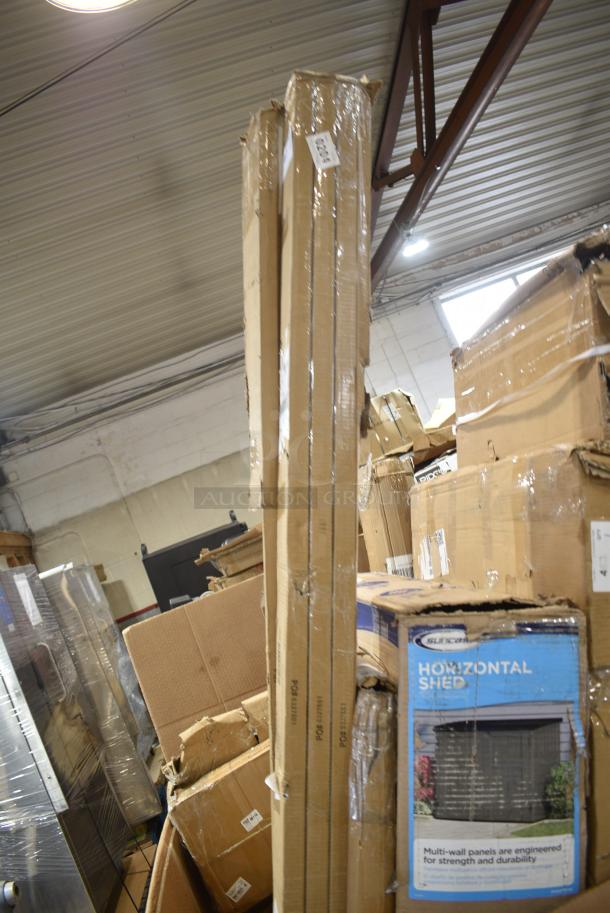 5 BRAND NEW SCRATCH AND DENT! Boxes of 4 Regency 460EGP74 Regency 74" NSF Green Epoxy Post. 5 Times Your Bid! - Image 2 of 7