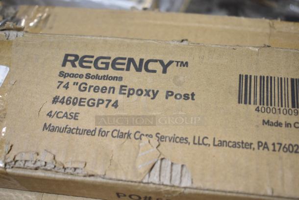 7 BRAND NEW SCRATCH AND DENT! Boxes of 4 Regency 460EBPC64 64" NSF Black Epoxy Mobile Shelving Post. 7 Times Your Bid! - Image 4 of 4
