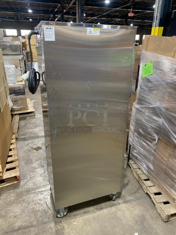 NEW! SCRATCH-N-DENT! Cres-Cor Commercial Stainless Steel Electric Powered Insulated Half-Door Full Height Heated Holding/Proofing Cabinet! With Deluxe Upper & Lower Compartment Controls! With Built In Pan Holding Racks! Model: 1000-HH-SS-2DX SN: HCC-J000642961-002! 120V 1 Phase! On Casters! - Image 4 of 11
