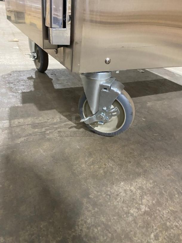 NEW! SCRATCH-N-DENT! Cres-Cor Commercial Stainless Steel Electric Powered Insulated Half-Door Full Height Heated Holding/Proofing Cabinet! With Deluxe Upper & Lower Compartment Controls! With Built In Pan Holding Racks! Model: 1000-HH-SS-2DX SN: HCC-J000642961-002! 120V 1 Phase! On Casters! - Image 10 of 11