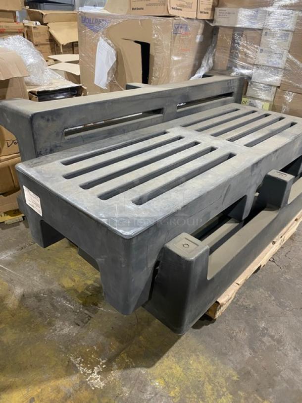 NEW! SCRATCH-N-DENT! Winholt Commercial Black Heavy Duty 5' Dunnage Racks! Model: DPLSQ-5-1222-BK! On Legs! 3X Your Bid! - Image 1 of 4