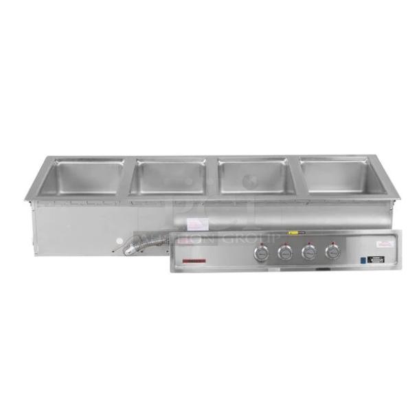 BRAND NEW! Wells Commercial Stainless Steel Electric Powered Drop-In 4-Pan Hot Food Well! With Drain Manifolds & Thermostatic Controls! Model: MOD-400TDM SN: MD41122A0066! 208/240V! - Image 1 of 1