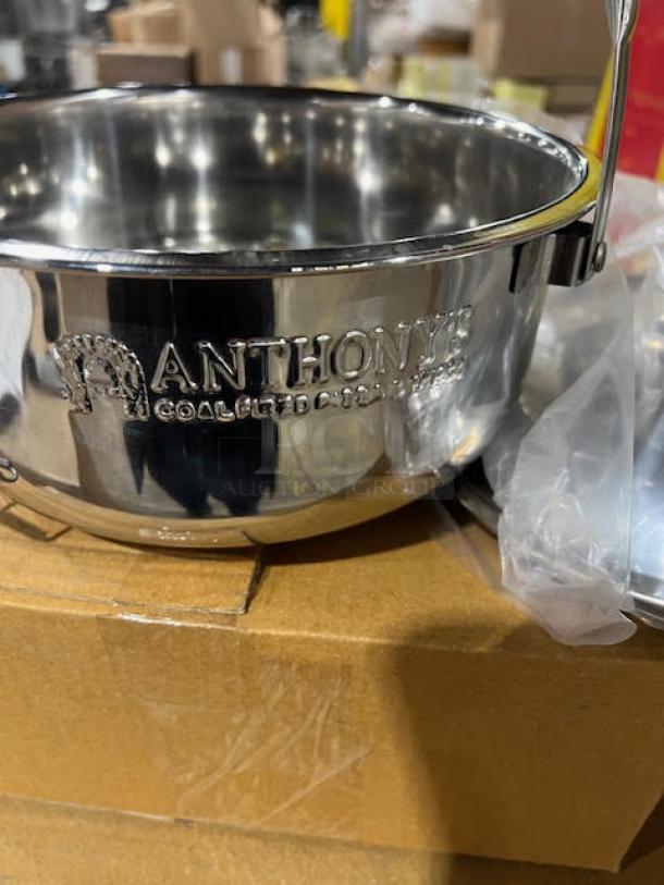 BRAND NEW! Anthony's Coal Fired Pizza Style Commercial Stainless Steel Meatball Pot! With Lid/Cover & Pail-Like Handle! Model: APAN-01! 28X Your Bid! - Image 4 of 6