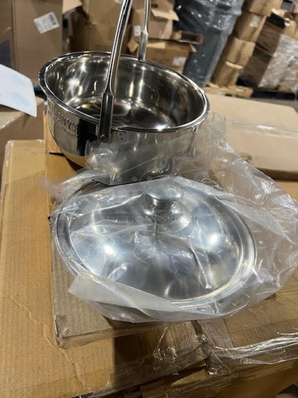 BRAND NEW! Anthony's Coal Fired Pizza Style Commercial Stainless Steel Meatball Pot! With Lid/Cover & Pail-Like Handle! Model: APAN-01! 28X Your Bid! - Image 5 of 6
