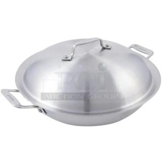 BRAND NEW! Bon Chef Cucina Series Commercial Stainless Steel Induction Bottom 12" Chef's Pan! With Lid & Side Handles! Model: 60015! 2X Your Bid!