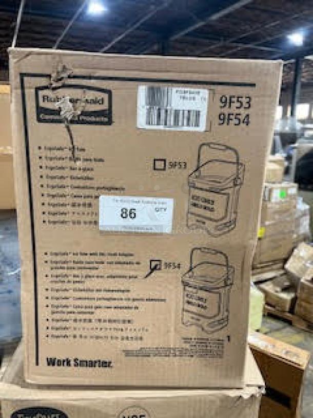 BRAND NEW! Rubbermaid Commercial Blue-Tint 5.5 Gal. Ice Tote! With Ergonomic Handle & Rear Bin Hook Adapter! Model: 9F54! - Image 2 of 5