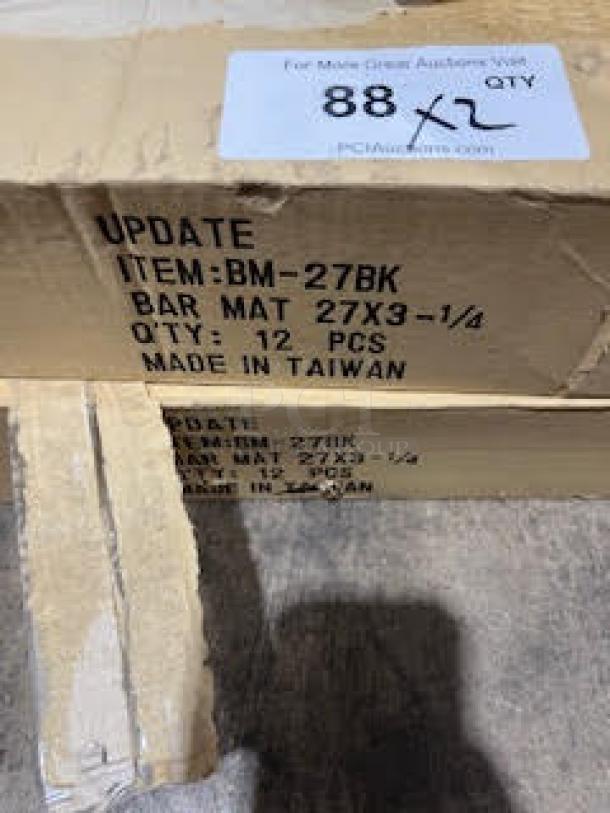 BRAND NEW! Update International Commercial Black 27" Rubber Bar/Bar Service Mat! 12 Per Box! Model: BM-27BK! 2X Your Bid! - Image 5 of 5