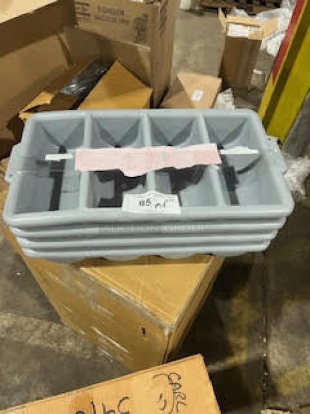 BRAND NEW! Rubbermaid Commercial Gray 4-Compartmnet Cutlery Organizing Bin! Model: FG336200GRAY! 4X Your Bid! - Image 2 of 6