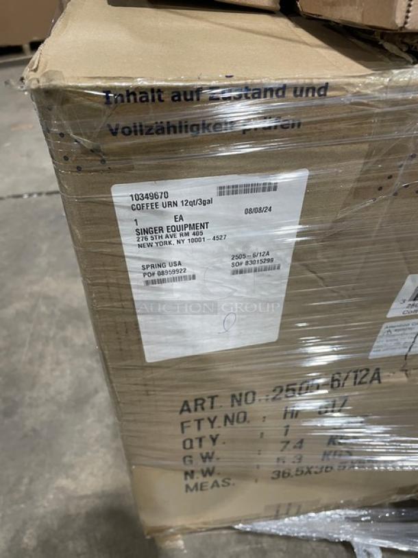 BRAND NEW! MIXED PALLET! Spring USA Commercial Stainless Steel 6 Qt. Vision Induction Buffet Server! With Lid! Model: 2474-6! With Spring USA Commercial Stainless Steel 3 Gal. Low-Volume Coffee Urn! Model: 2505-6/12A! With Graphic Packaging Commercial 10 Oz. Paper Hot Cups! Model: SMM-10! & More! ALL NEW IN THE BOX! 24X Your Bid! - Image 6 of 7