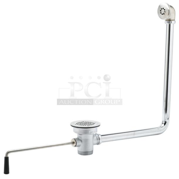 BRAND NEW! T&S Brass Commercial Waste Drain Valve! With Twist Lever & Overflow Assembly! Model: B-3940-01! 4X Your Bid! - Image 1 of 7