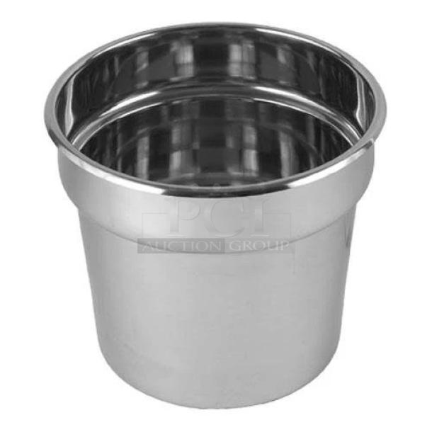 BRAND NEW! Winco Commercial Stainless Steel 7 Qt. Vegetable Inset Pans! Model: INS-7.0M! With Commercial Stainless Steel Mixing Bowl! 5X Your Bid! - Image 1 of 5