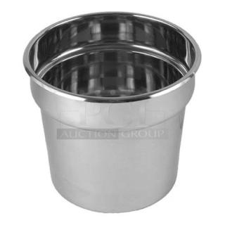 BRAND NEW! Winco Commercial Stainless Steel 7 Qt. Vegetable Inset Pans! Model: INS-7.0M! With Commercial Stainless Steel Mixing Bowl! 5X Your Bid!