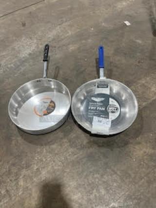 BRAND NEW! Vollrath Wear-Ever Series Commercial Aluminum Natural Finish 14" Fry Pan! With Vollrath Commercial Aluminum 7.5" Sauté Pan! 2X Your Bid!