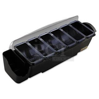 BRAND NEW! San Jamar Commercial Black All-In-One Dome Garnish/Condiment Center! 3X Your Bid!