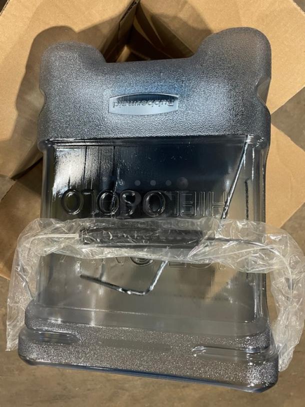 BRAND NEW! Rubbermaid Commercial Blue-Tint 5.5 Gal. Ice Tote! With Ergonomic Handle & Rear Bin Hook Adapter! Model: 9F54! - Image 6 of 6
