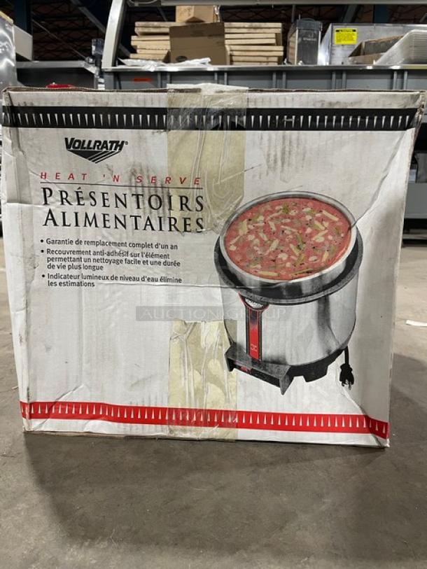 BRAND NEW! Vollrath Cayenne Series Commercial Stainless Steel Electric Powered Countertop 7 Qt. Round "Heat 'N Serve" Cooker/Warmer! With Precise Thermostatic Control! Model: 72018! - Image 5 of 5